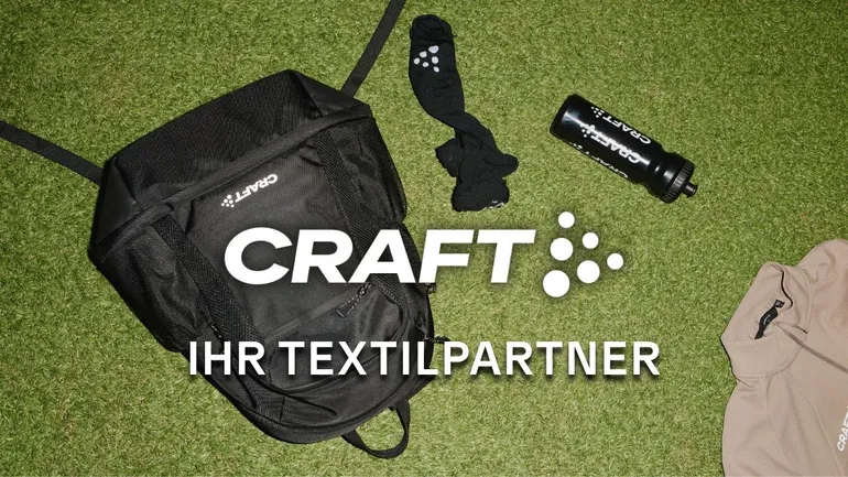 Werbebanner des Sportartikelherstellers Craft