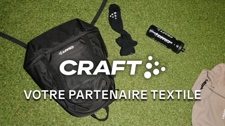 Bannière publicitaire du fabricant d'articles de sport Craft