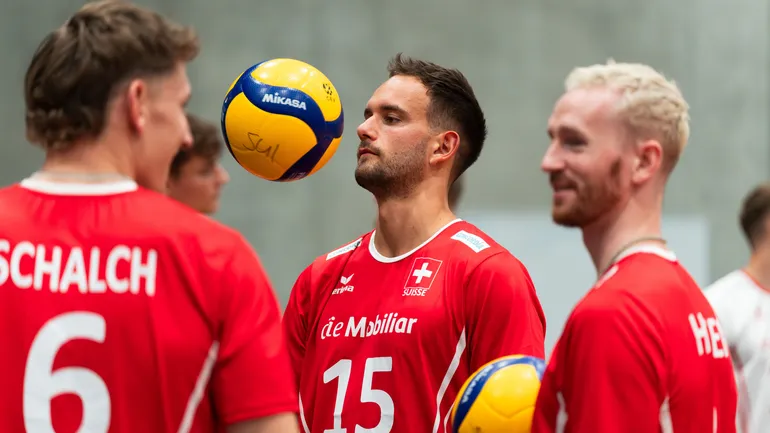 Maillot De Match Suisse Volleyball - Porté Par Peer Harken #2, Erima, Taille XL
